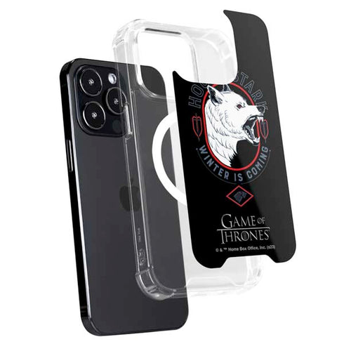 Game of Thrones: House Stark Direwolf iPhone 15 Pro MagSafe Case